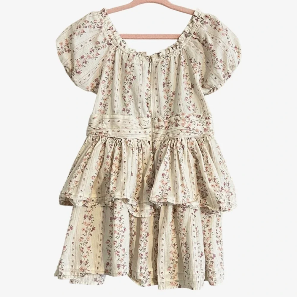 Noralee Floral Annette Tiered Dress Kids 4 Garden Party Flower Girl Wedding Boho